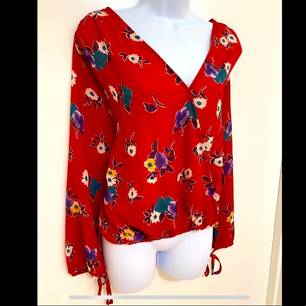 Collective concepts Gorgeous blouse! Perfect condition. L  Low V-neck.